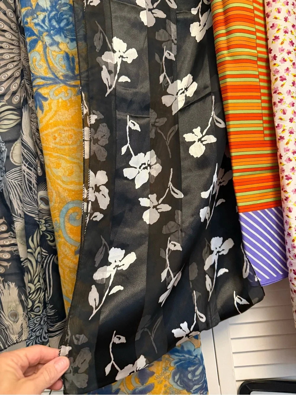Bundle of 10 Assorted Floral and Patterned Scarves and Caftan
